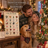 Personalized Our First Christmas Fur Family Advent Calendar with 24 Photo Ornaments