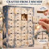 Personalized Boho Moon Stars Baby Christmas Advent Calendar with 24 Photo Ornaments