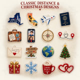 Personalized Miles Apart Hearts Together Advent Calendar with 24 Photo Ornaments