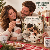 Personalized Our First Christmas As A Family Advent Calendar with 24 Photo Ornaments