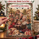 Personalized Christmas At Grandma Grandpas Advent Calendar with 24 Photo Ornaments