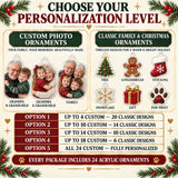 Personalized Christmas At Grandma Grandpas Advent Calendar with 24 Photo Ornaments