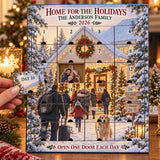 Personalized Home For The Holidays Family Reunion Advent Calendar with 24 Photo Ornaments