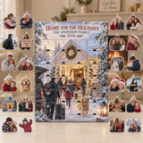 Personalized Home For The Holidays Family Reunion Advent Calendar with 24 Photo Ornaments