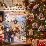 Personalized Home For The Holidays Family Reunion Advent Calendar with 24 Photo Ornaments