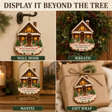 Personalized Gingerbread Our Happy Place Cabin Photo Acrylic Ornament
