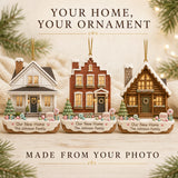 Personalized Gingerbread Pastel New Home Photo Acrylic Ornament