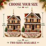 Personalized Gingerbread First Christmas Home Photo Acrylic Ornament