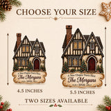 Personalized Gingerbread Tudor Storybook Home Photo Acrylic Ornament