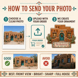 Personalized Gingerbread Southwest Casita Photo Acrylic Ornament