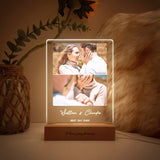 Custom Photo LED Light, Couple gift for boyfriend, Photo collage gift, Unique 25th wedding anniversary gift for couple, LEDP04