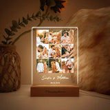 Custom Photo LED Light, Couple gift for boyfriend, Photo collage gift, Unique 25th wedding anniversary gift for couple, LEDP04