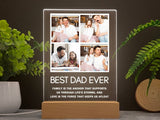 Personalized photo gifts for dad, Custom family photo collage night light, Best dad ever gift, Unique father gift, First fathers day | Light Photo