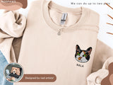 Custom EMBROIDERED Pet Sweater Using Pet Photo + Name Custom Dog Portrait Sweater Personalized Dog Pullover Sweatshirt Custom Cat Crewneck