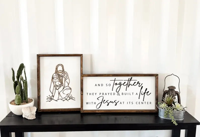 Stunning Jesus Christ “Reaching to Rescue” Wood Sign / SVG Digital Download – Faith Wall Art | Final