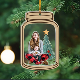 Customized Your Photo Ornament - Personalized Photo Mica Ornament - Christmas Gifts For Bestie, Sister, family, couple | Final