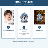 Personalized Baby Christmas Snow Globe 2026 Photo Ornament - Custom Acrylic Christmas Keepsake - image 6