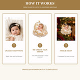 Personalized Little Christmas Angel Baby 2026 Photo Ornament - Custom Acrylic Christmas Keepsake - image 6