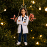 Personalized Kids Doctor Photo Ornament - Custom Acrylic Christmas Keepsake - image 5