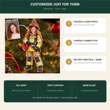 Personalized Kids Firefighter Photo Ornament - Custom Acrylic Christmas Keepsake - image 6