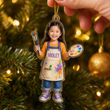 Personalized Kids Teacher Photo Ornament - Custom Acrylic Christmas Keepsake - image 4