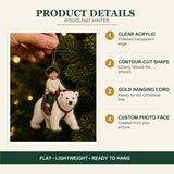Personalized Kids Woodland Winter Photo Ornament - Custom Acrylic Christmas Keepsake - image 5