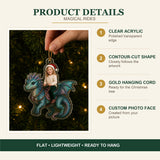 Personalized Kids Magical Unicorn Ride Photo Ornament - Custom Acrylic Christmas Keepsake - image 5