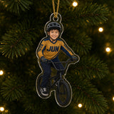 Personalized Kids Skateboard and Wheels Photo Ornament - Custom Acrylic Christmas Keepsake - image 4