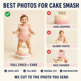 Personalized First Birthday Cake Smash Photo Ornament - Custom Acrylic Christmas Keepsake - image 6