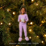 Personalized Kids First Lost Tooth Photo Ornament - Custom Acrylic Christmas Keepsake - image 2