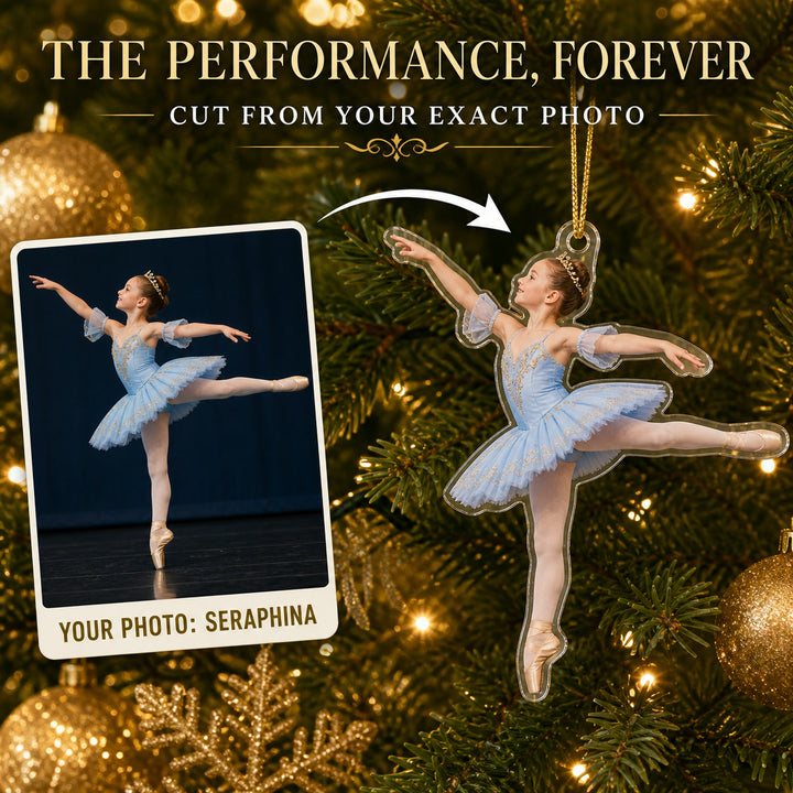 Personalized Dance Recital Performance Photo Ornament - Custom Acrylic Christmas Keepsake - image 1