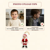 Personalized Baby Santa Christmas Photo Ornament - Custom Acrylic Christmas Keepsake - image 7