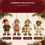 Personalized Baby Elf Christmas Photo Ornament - Custom Acrylic Christmas Keepsake - image 9