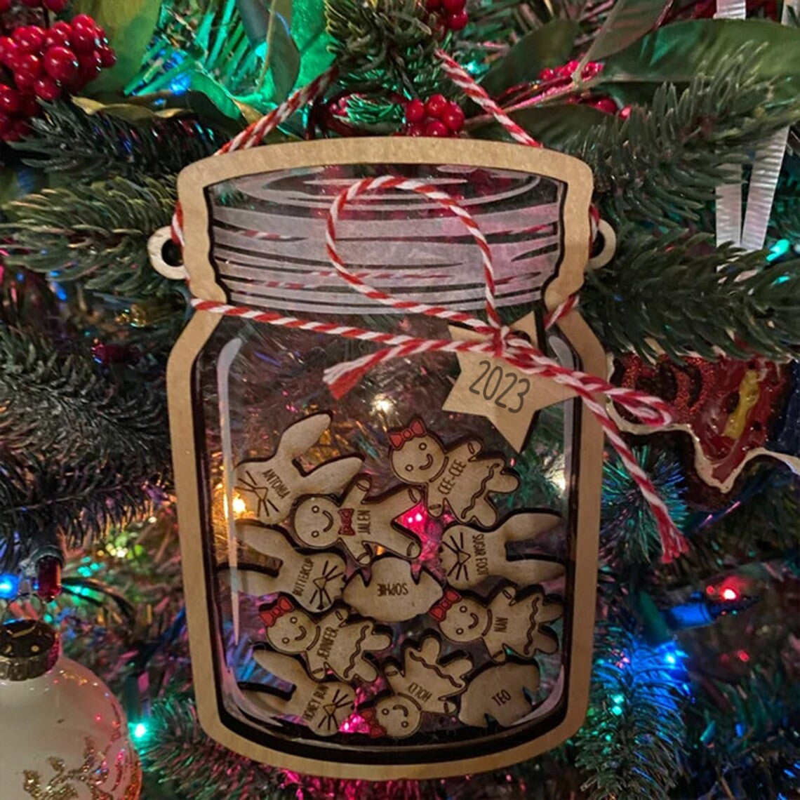 Personalized Gingerbread Ornament Christmas, Cookie Family Names | Gingerbread