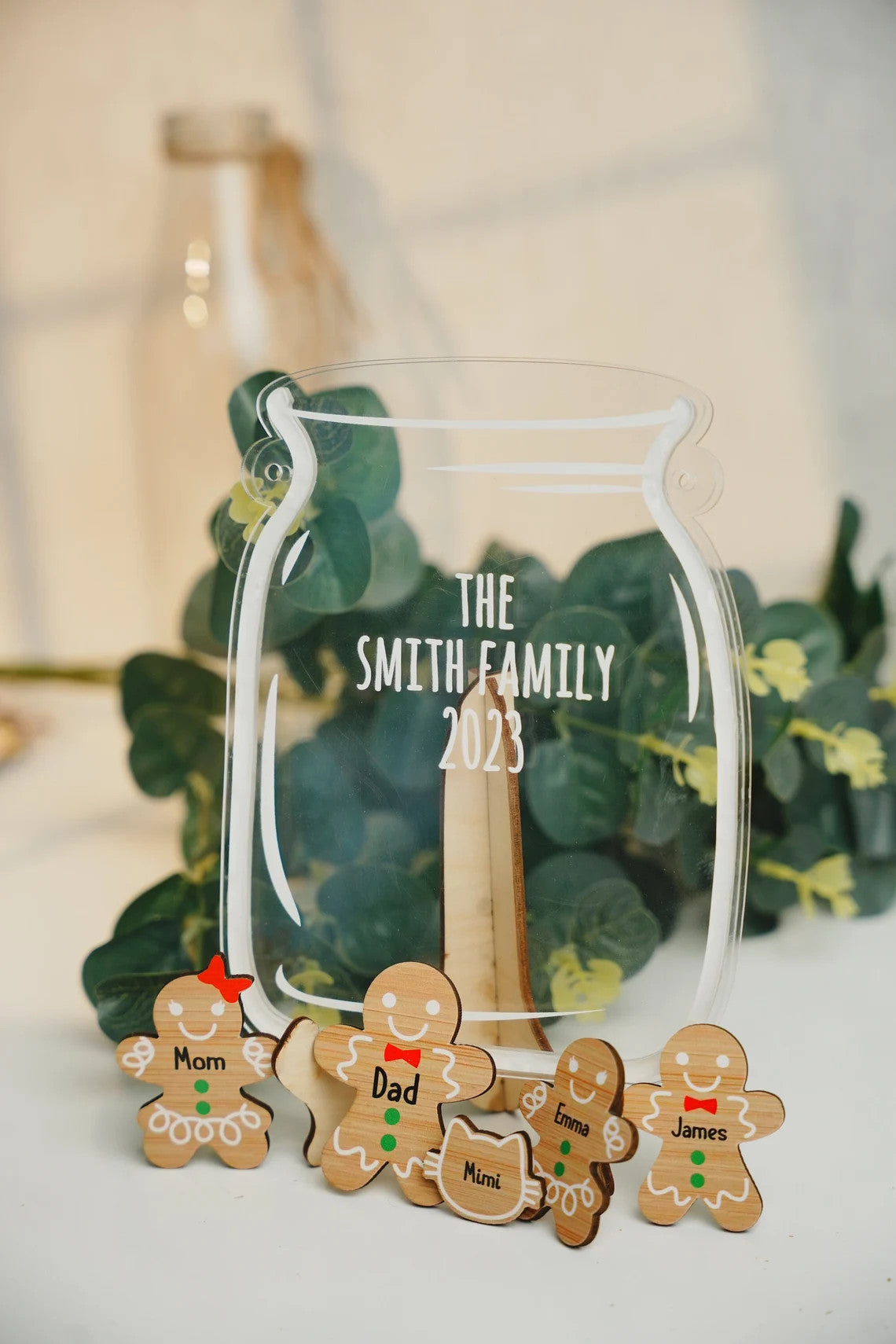 Personalized Gingerbread Ornament Christmas 5, Cookie Family Names | Gingerbread