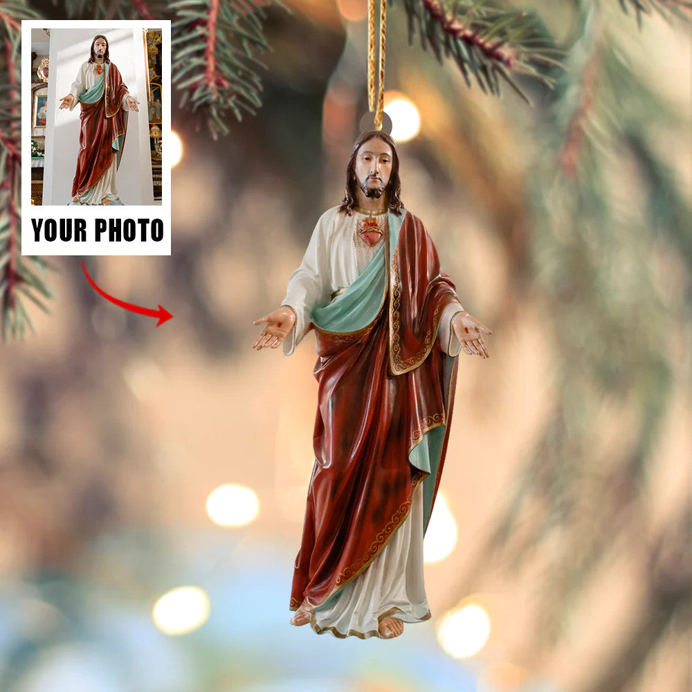 Custom Photo Ornament for God Lover - Perfect Gift for Christians, Family and Friends | Jesus 3