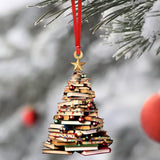 Christmas Tree of Book Ornament, Christmas Gifts For Book Lovers, Book Worms, Book Club Ornament, Book Lover Christmas Gifts, Librarian | Books Tree