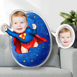 Easter Egg Superman Face Pillow,  Face Picture Pillow Doll,  Gift For Baby,  Personalized Pillow With Photo,  Easter's Day Gift