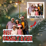Merry Christmas 2023 My Family - Personalized Custom Photo Ornament - Christmas Gift For Family Members, Dad, Mom, Couple | Best Family Ever