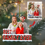 Merry Christmas 2023 My Family - Personalized Custom Photo Ornament - Christmas Gift For Family Members, Dad, Mom, Couple | Best Family Ever