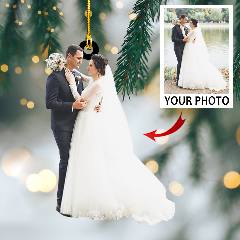 You And Me Couple Photo Ornament - Personalized Photo Mica Ornament - Christmas Gift For Couple, Wife, Husband, Boyfriend, Girlfriend | Married