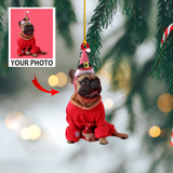 Customized Photo Ornament - Personalized Photo Mica Ornament - Christmas Gift For Pet Lovers, Dog Mom, Cat Mom | Dog