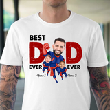 Best Dad Ever T-Shirt, Personalized Photo Dad And Kids Face Shirt, Funny Father Gift, Best Father Shirt, Father's Day T-shirt, Gift For Dad