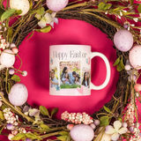 Happy Easter Mug,  Custom Photo Easter Mug, Easter Coffee Mug, Customized Easter's Day Mug ,Gift For Family