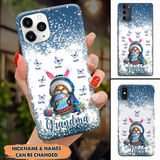 Personalized Grandma Phone Case, Gnome Butterfly Kid Names Easter Day Phone Case,  Custom Phone Case Gift, Gift For Grandma, Easter Phone Case