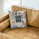 Best Grandpa Ever Pillow, Custom Pillow with Photo,  Gift For Grandpa ,  Personalized Pillow With Photo, Home Decor, Father's Day Pillow