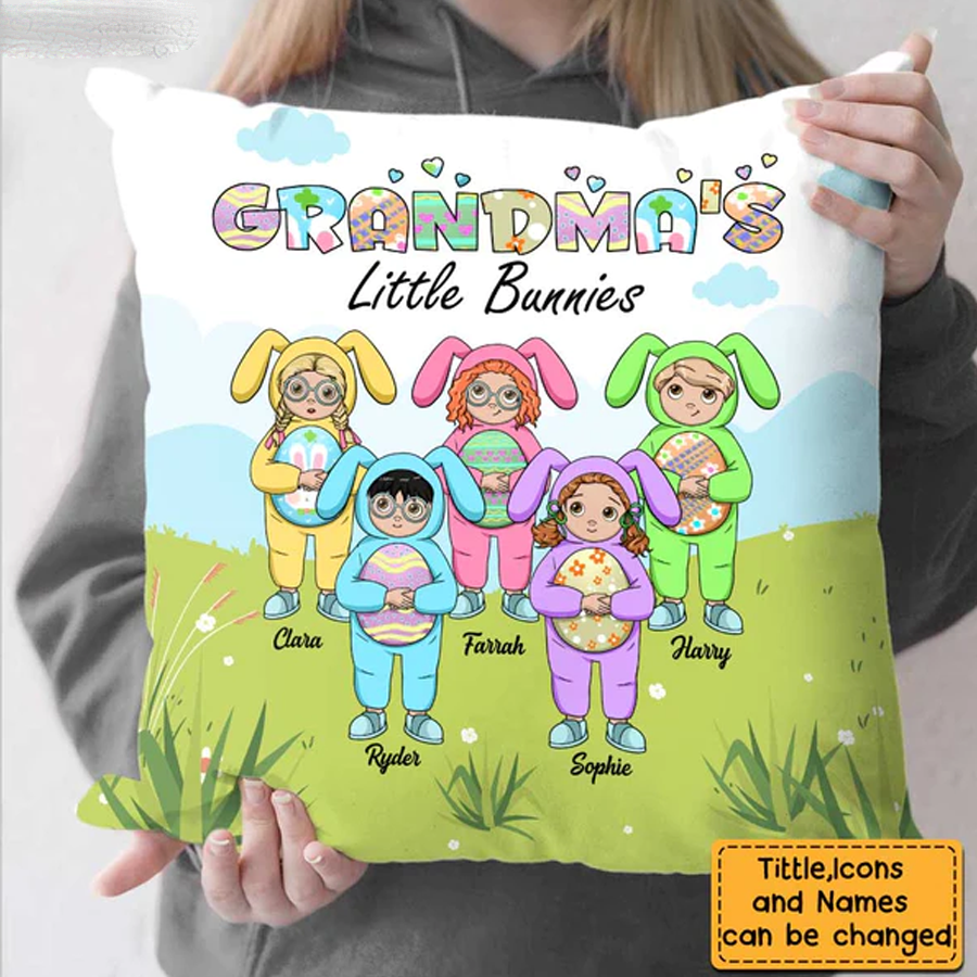 Easter Gift for Grandma Pillow, Personalized Pillow , Gift For Grandma, Grandma Pillow, Easter's Day Gift