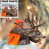 Customized Photo Ornament I Love Being A Hunter - Personalized Photo Mica Ornament - Christmas Gift For Hunting Lovers, Hunter | Hunting