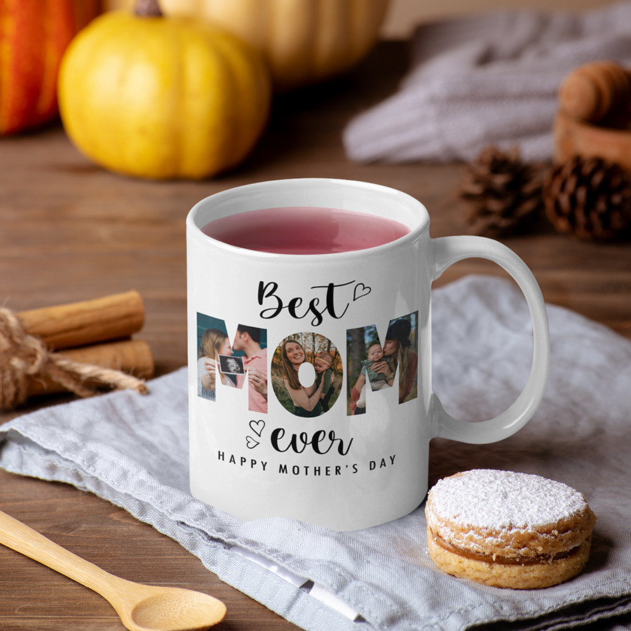Best Mom Ever Custom Photo Mug, Coffee Mug for Mom, Custom Photo Mug for Mom, Mug for Mothers Day, Happy Mothers Day Mug , Gift For Mom