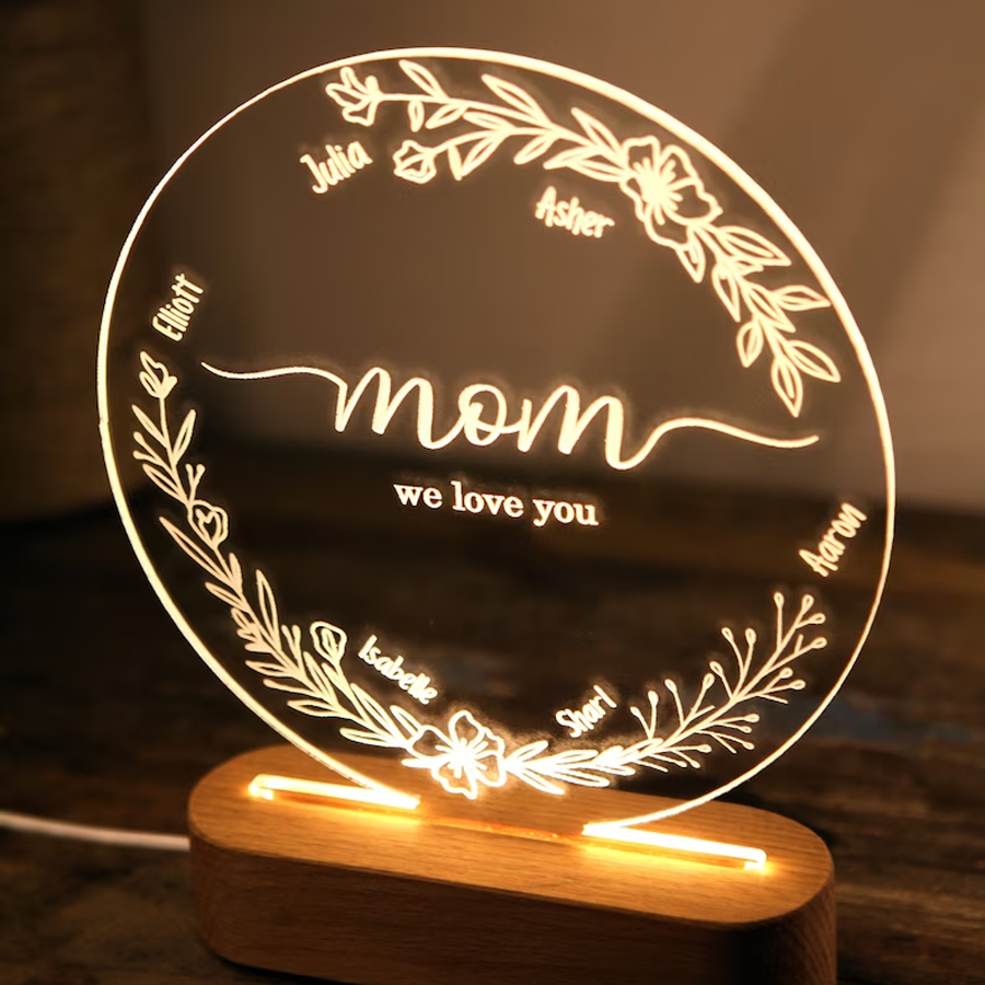 Personalized Night Light For Mom, Gift For Mom, Gift Idea For Mom, Gift For Mommy, Personalized Gift For Mom, Mother's Day Gift